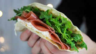 Piadina sandwich super tasty How to do it Watch the video 👉🏼 [upl. by Havard]