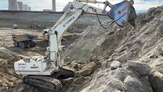 Terex RH30F Excavator Working With Xcentric XR80 Ripper On Hard Ground  Sotiriadis Mining  4k [upl. by Aleiram317]