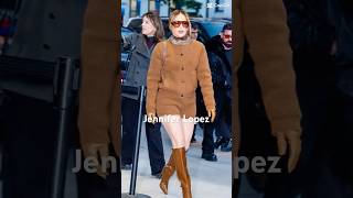 Jennifer Lopez puts on leggy display in tiny shorts and kneehigh boots at Unstoppable screening [upl. by Rothwell]