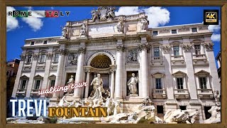 Trevi Fountain Rome Walking Tour ITALY  FONTANA DI TREVI  Full HD 4K [upl. by Oriana101]