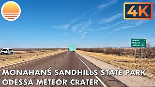 Monahans Sandhills Texas State Park to Odessa Meteor Crater Drive with me [upl. by Kellen]