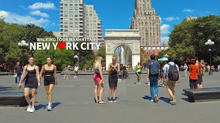 Full Version NEW YORK CITY  Manhattan Summer Walk SoHo 6th Ave Bleecker Washington Square 4K [upl. by Wanonah]