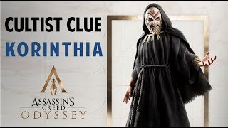 How to Get the Cultist Clue in Korinth Korinthia  ASSASSINS CREED ODYSSEY Cultist Clue Location [upl. by Adnauq]