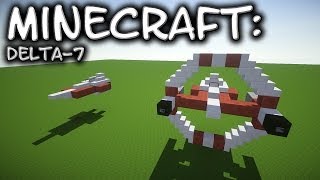 Minecraft Star Wars Delta7 Light Interceptor Tutorial [upl. by Nnitsuj]