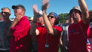 Fans Flood Hazeltine USA Wins Ryder Cup [upl. by Sew225]