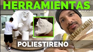 HERRAMIENTAS para POLIESTIRENO EXPANDIDO 🟢🟢 MODELAR Telgopor  Porexpan  Corcho Blanco [upl. by Nnylram]