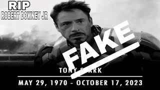 ROBERT DOWNEY JR DEATH IS TOTALLY FAKEWATCH HERE [upl. by Norwood]