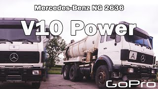 MercedesBenz NG 2636 V10 Power driving amp Engine Sound GoPro Driving [upl. by Chuu]