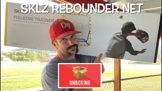 Unboxing amp Setup of the SKLZ Baseball amp Softball Rebounder Net Fielding Trainer [upl. by Nodababus]