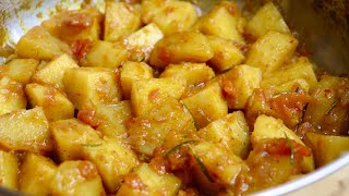 BOILED POTATOES  BOILED POTATOES IN TOMATO SAUCE  POTATO RECIPES [upl. by Enirehtahc157]