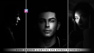 Picsart Dark Shadow Glowing Eye Effect Photo Editing Tutorial  Black Photo Editing Picsart [upl. by Mall]