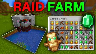 How to build the EASIEST RAID FARM in Minecraft 121 [upl. by Kcirevam]