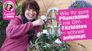 Blumenkübel für den Frühling aufpimpen Dekoblumen im Pflanzkübel DIY [upl. by Kate]