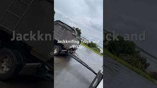 Jackknifing Truck and Trailer double tipping [upl. by Lona715]