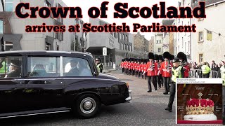 Crown of Scotland arrives  The Scottish Parliament 2024 [upl. by Hausner534]