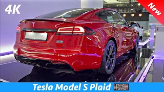 Tesla Model S Plaid 2023  Full review in 4K  Facelift Exterior  Interior TriMotor 1020 HP [upl. by Beitch]