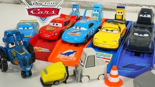 Disney Cars Jeff Gorvette Launcher ViewZeen Racing Tractor and Millie [upl. by Icram]