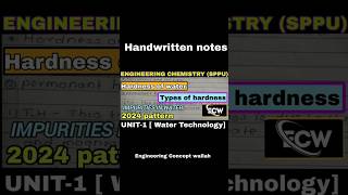 Water technology  impurities In water hardness of water and its type  engineering chemistrySPPU [upl. by Jeanine]