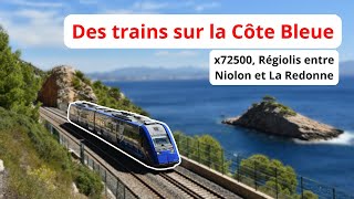 Des trains sur la Côte Bleue 🏖️🚄  x72500 Régiolis entre Niolon et La Redonne [upl. by Jarietta]