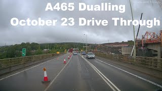 A465 Dualling Dowlais Top to Hirwaun Oct 23 Update Wales UK [upl. by Beore]