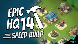 EPIC HQ 14 BASE BUILD  Boom Beach [upl. by Derwon]