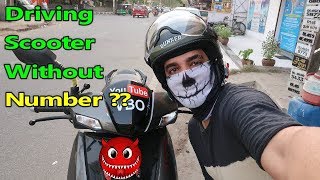 Driving Without Number  Graphic Design  TVS  Ntorq  VBO Vlogs  2018 [upl. by Vharat]