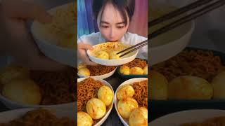 Noodles with Eggs korean mukbang eating sound [upl. by Aneerak]