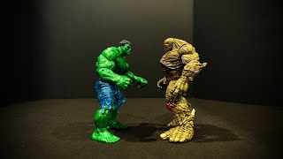 2003 hulk vs 2008 abomination stop motion fight [upl. by Garlen515]