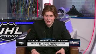 Macklin Celebrini on the NHL Draft his hockey journey and more [upl. by Pirri]