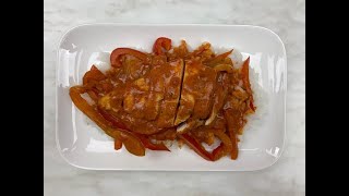 Rezept Paprika Rahm Schnitzel mit Jasminreis [upl. by Leitao]