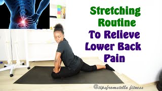 Stretching Routine To Relieve Or Prevent Lower Back Pain Or Tension [upl. by Llerut]