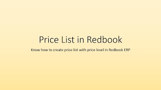 Price list in Redbook [upl. by Enecnarf]