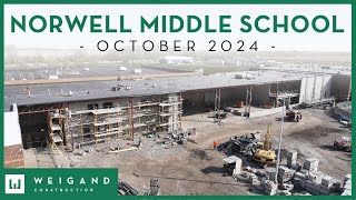 Norwell Middle School  Construction Update Oct 2024 [upl. by Cromwell]