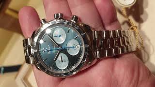 THE OMEGA SPEEDMASTER 38 MM quotORBISquot BLUE DIAL unisex LUXURY watch [upl. by Sindee]