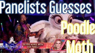 Panelists Guesses on Poodle Moth  The Masked Singer USA Season 11 Ep 10 [upl. by Atnim]