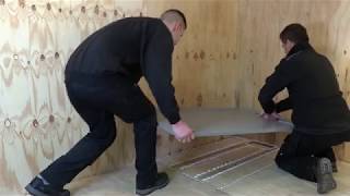 Installation of a shower tray onto joists and marine ply [upl. by Jacques]