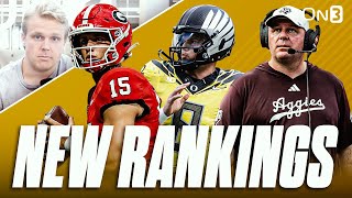 NEW College Football Playoff Rankings  Oregon UGA Battle For 1  Texas AampM RISE  Texas Ohio St [upl. by Nerehs]