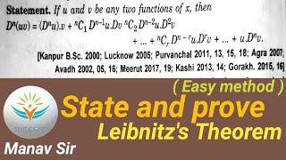 state and prove leibnitz theoremchapter 8 successive differentiationBSc1st year math Semester 1st [upl. by Mella61]