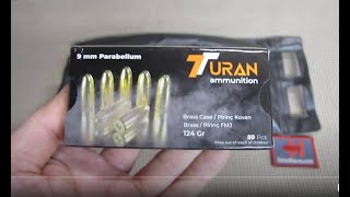 turan 9mm luger 124 grain fmj  b bag packaged [upl. by Sakmar]