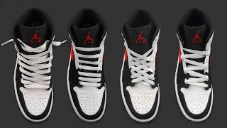 5 NEW Ways How To Lace Nike Air Jordan 1 MID  Nike Air Jordan 1 MID Lacing [upl. by Trabue923]