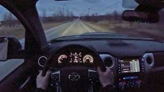 2020 Toyota Tundra TRD Pro CrewMax  POV Night Drive Binaural Audio [upl. by Kaja]