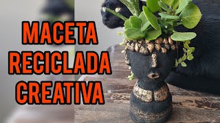 Maceta de cemento creativa y reciclada Con botella de plástico [upl. by Niattirb]