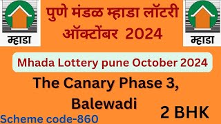 Mhada Lottery Pune oct2024 The Canary Phase 3  Balewadi 2BHK  scheme code 860 [upl. by Weisberg]