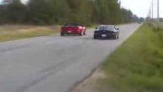 LS1 6spd FD RX7 vs Camaro on slicks [upl. by Enerak]