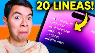 ⚡️ eSIM en iPhone es INCREÍBLE 🔥 Ahora Puedes TENER 20 LINEAS en un DISPOSITIVO 😳 [upl. by Booth]