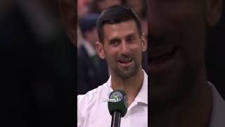 Novak Djokovic reacts to getting booed at Wimbledon 🎾  shorts [upl. by Adihsar563]