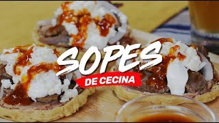 Cómo hacer sopes de cecina  Cocina Fácil [upl. by Lorimer867]