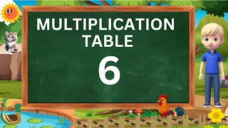 TABLES FOR KIDS  MULTIPLICATION TABLE SIX  LEARN TABLES WITH MATHS WITH MOM  BYHEART TABLES [upl. by Kitarp]