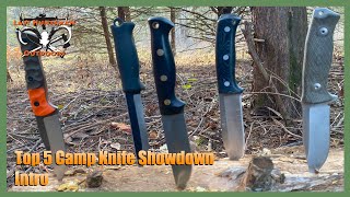 Top 5 Camp Knife Showdown Intro camp knife survival [upl. by Lleral459]