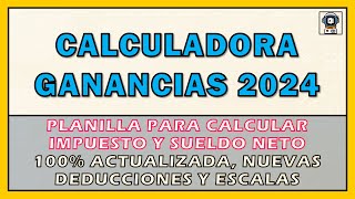 CALCULADORA GANANCIAS JULIO 2024 sabé cuánto vas a pagar [upl. by Abigail]